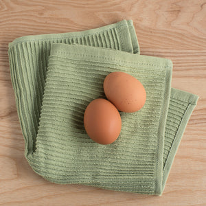 Danica Now Designs Ripple Dishcloth Set of 2, Sage Green