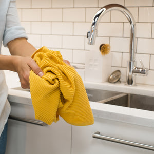 Danica Now Designs Ripple Tea Towel, Honey Yellow