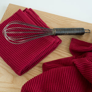 Danica Now Designs Ripple Tea Towel, Carmine Red
