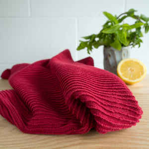 Danica Now Designs Ripple Tea Towel, Carmine Red