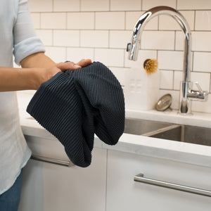 Danica Now Designs Ripple Tea Towel, Black