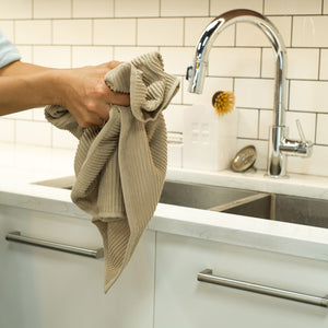 Danica Now Designs Ripple Tea Towel, Sandstone Beige