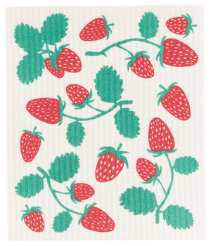 Danica Ecologie Swedish Dishcloth, Strawberries