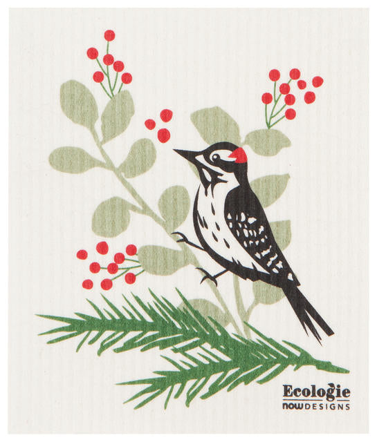 Danica Ecologie Swedish Dishcloth, Forest Woodpecker