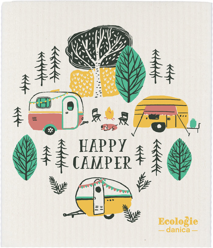 Danica Ecologie Swedish Dishcloth, Happy Camper