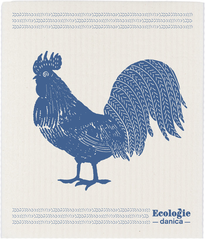 Danica Ecologie Swedish Dishcloth, Rooster Française
