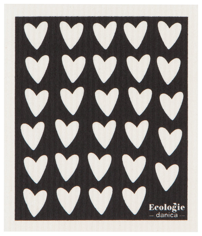 Danica Ecologie Swedish Dishcloth, Hearts