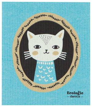 Danica Ecologie Swedish Dishcloth, Picture Purrfect