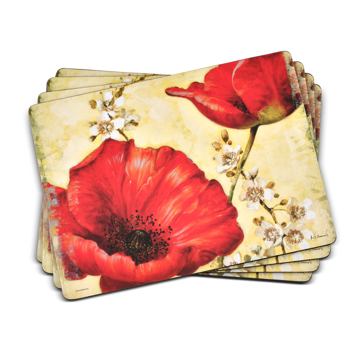 Pimpernel Poppy De Villeneuve Placemats Set of 4