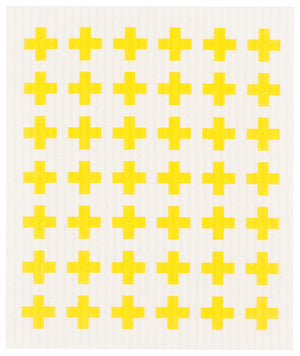 Danica Ecologie Swedish Dishcloth, Lemon Yellow Cross