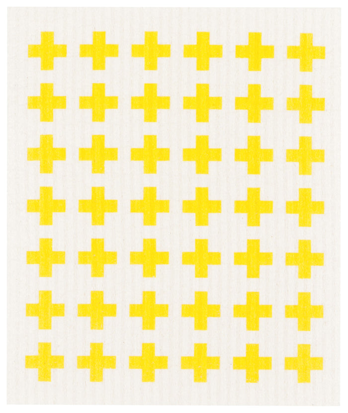 Danica Ecologie Swedish Dishcloth, Lemon Yellow Cross