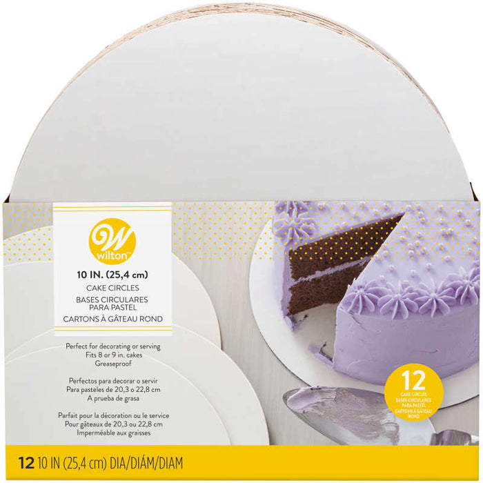 Wilton Round Cake Boards for 10 Inch Cakes, Set of 12
