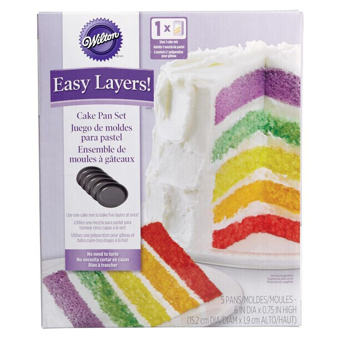 Wilton Easy Layers 5-Piece Layer Cake Pan Set