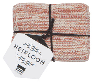 Danica Heirloom Knit Dishcloths Set of 2, Clay