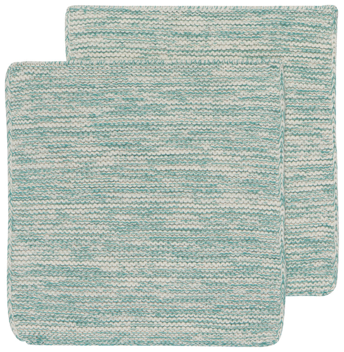 Danica Heirloom Knit Dishcloths Set of 2, Lagoon