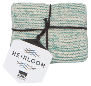 Danica Heirloom Knit Dishcloths Set of 2, Lagoon