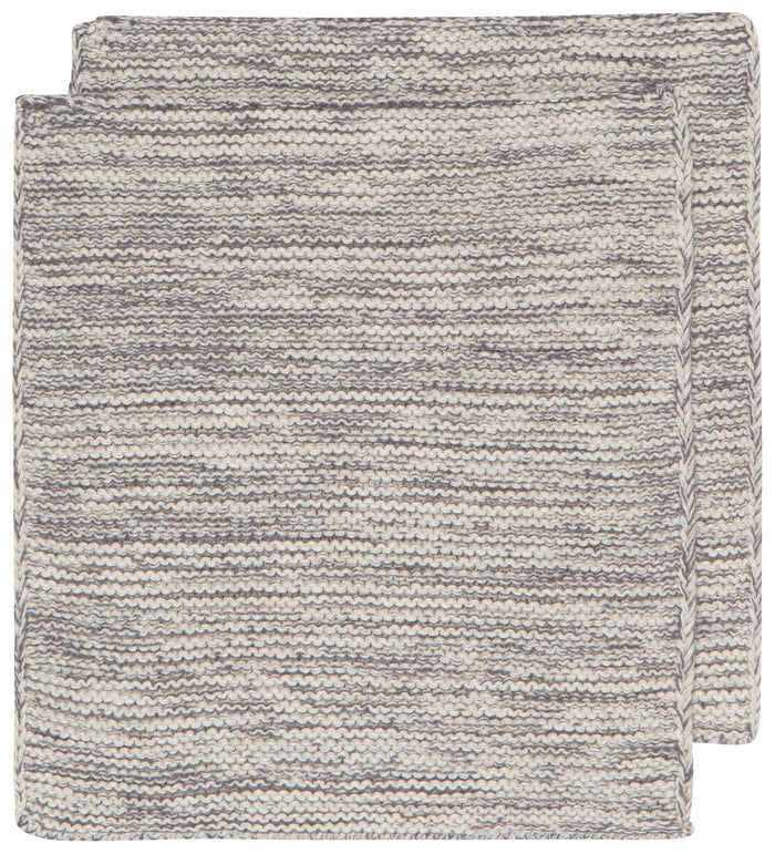 Danica Heirloom Knit Dishcloths Set of 2, Shadow