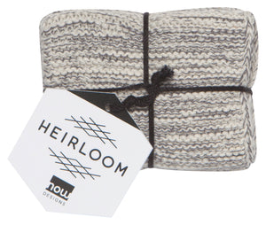 Danica Heirloom Knit Dishcloths Set of 2, Shadow