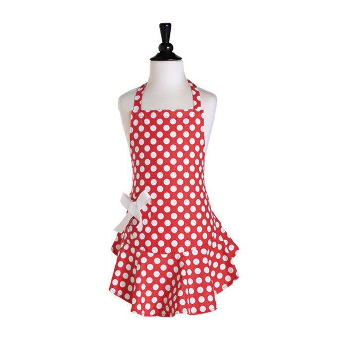 Jessie Steele Apron Kids Josephine, Red & White Polka Dot