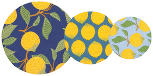 Danica Now Designs 'Save It' Mini Bowl Covers Set of 3, Lemons