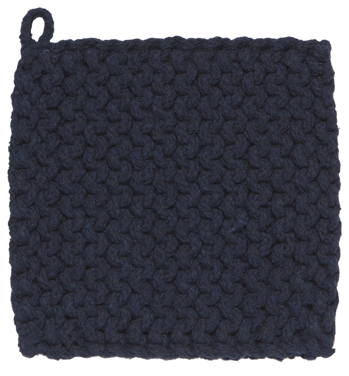 Danica Heirloom Knit Pot Holder, Midnight