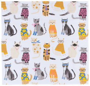 Danica Jubilee Flour Sack Tea Towel Set of 2, Feline Fine