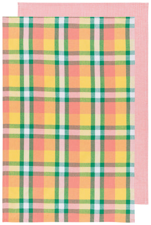 Danica Now Designs Tea Towel Set of 2, Meadow Plaid