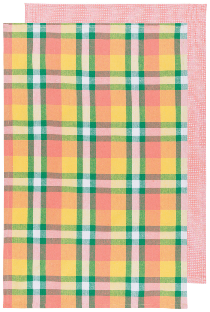 Danica Now Designs Tea Towel Set of 2, Meadow Plaid