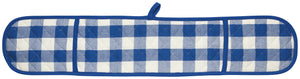 Danica Now Designs Long Double Handed Chef Oven Mitt, Royal Blue Check