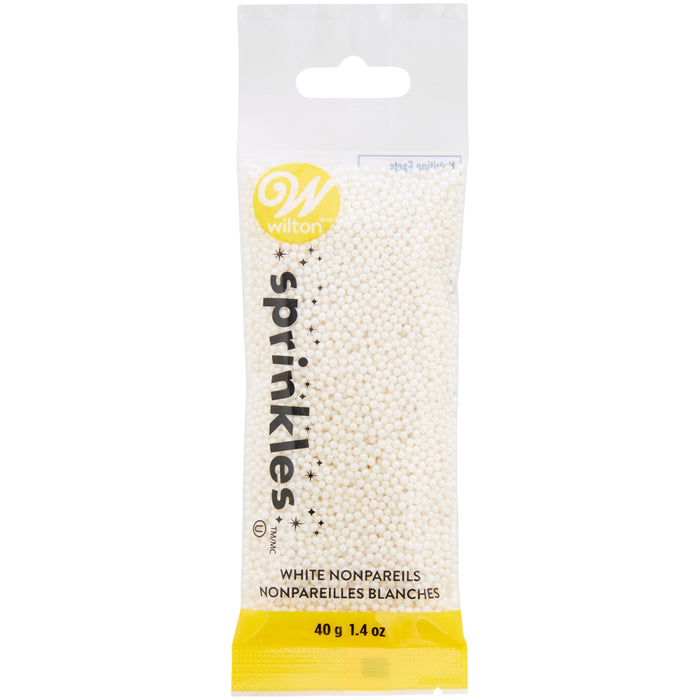 Wilton Nonpareils Sprinkles Pouch, White