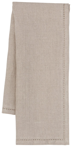 Danica Heirloom Hemstitch Linen Tea Towel, Natural