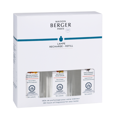 Maison Berger Lamp Fragrance Refill, Warm Scents Trio