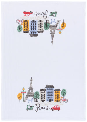 Danica Now Designs Flour Sack Tea Towel Set of 3, Meet Me in Paris