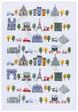 Danica Now Designs Flour Sack Tea Towel Set of 3, Meet Me in Paris