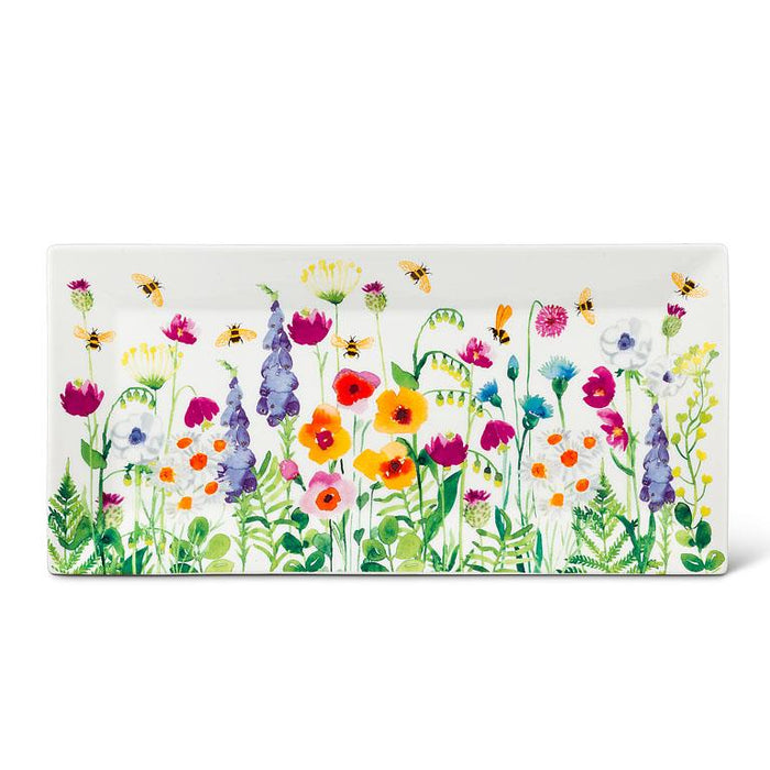 Abbott Bright Limelight Bee Garden Rectangle Platter