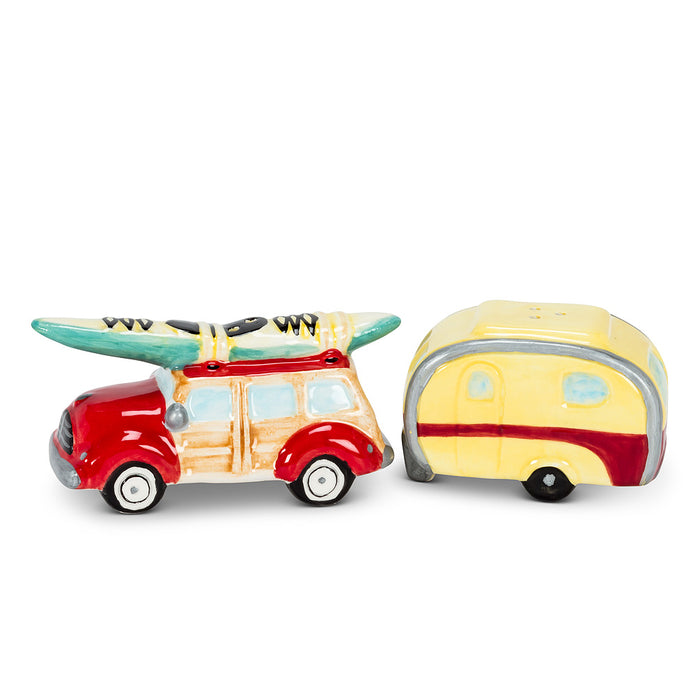 Abbott Salt & Pepper Set, Woody Car & Camper