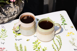 Abbott Rustic Style Mug 14 oz, Blue/Green