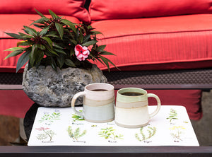 Abbott Rustic Style Mug 14oz, Green/White