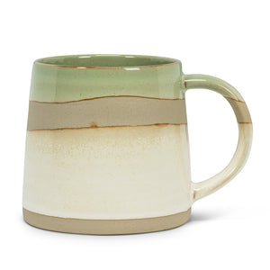 Abbott Rustic Style Mug 14oz, Green/White