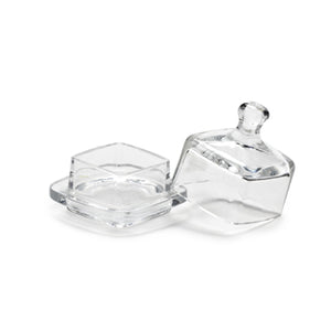 Abbott Small Glass Square Covered Butter Dish