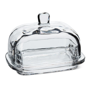 Abbott Large Glass Rectangle Covered Butter Dish