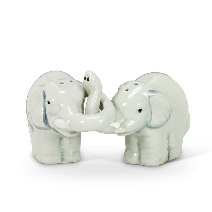 Abbott Salt & Pepper Set, Hugging Elephants