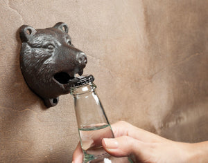 Abbott Wall Bottle Opener Growling Bear