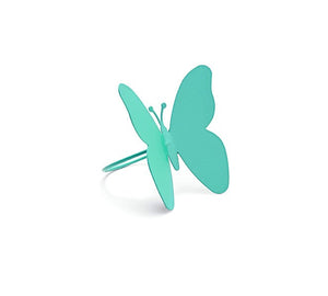 Harman Napkin Rings Set of 4, Butterfly Aqua