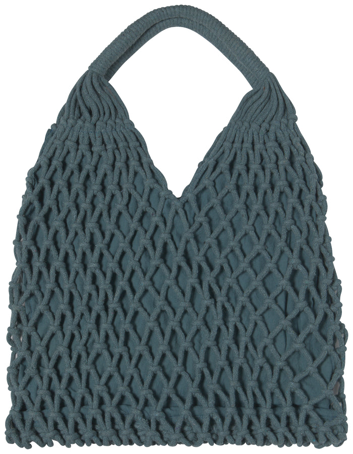 Danica Heirloom Macrame Bag, Lagoon