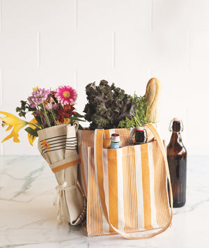 Danica Now Designs Shopping Tote, Ochre Stripe