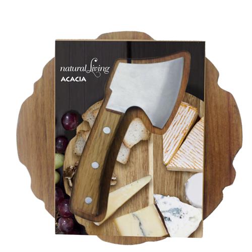 Natural Living ALPINE Cheese Board & Chopper Set
