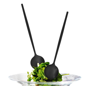 Natural Living Salad Servers Set of 2, Black