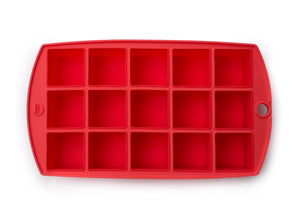 Tulz Mini Block Ice Cube Tray, Red
