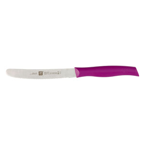 ZWILLING Twin Grip Serrated Utility Knife 4.5 Inch, Purple